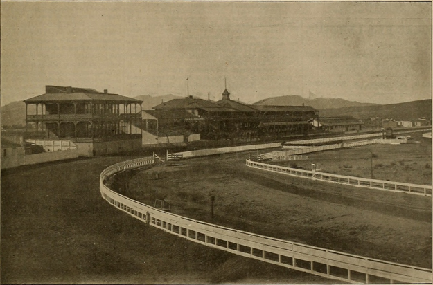Bay District Racing Track (1873-1896) was, in its heyday, probably the best-appointed track on the West Coast. Image from The Breeder and Sportsman, vol. XXVIII, 1896