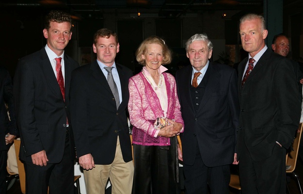 From left to right: Tom Mullins, Tony Mullins, Maureen Mullins, Paddy Mullins, and Willie Mullins. Photo: Healy Racing/RacingFotos.com