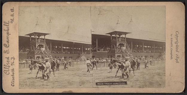 Photograph of Saratoga Race Course in 1896 taken by Alfred S. Campbell.