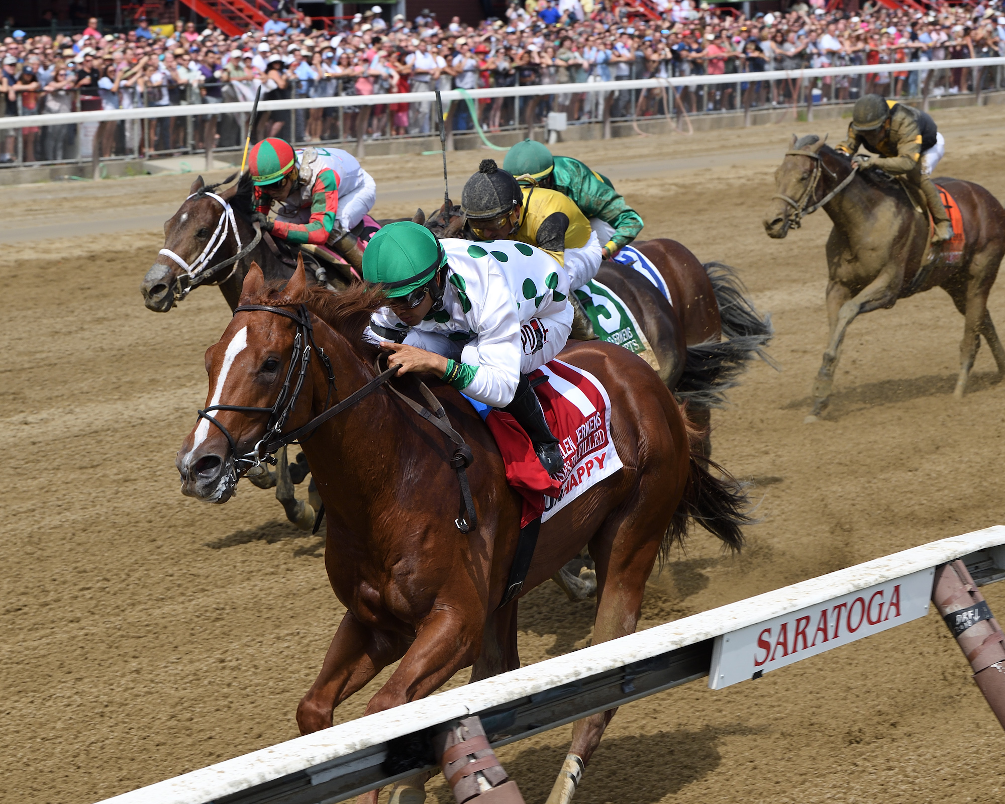 Young talent: Promises Fulfilled takes the G1 Allen Jerkens at Saratoga. Photo: Chelsea Durand