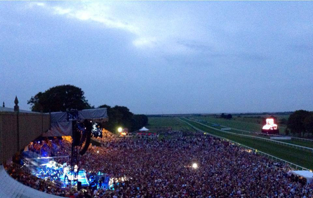The crowd gathers at Newmarket for Tom Jones on Aug. 1, 2014. Photo via Newmarket Racecourse.