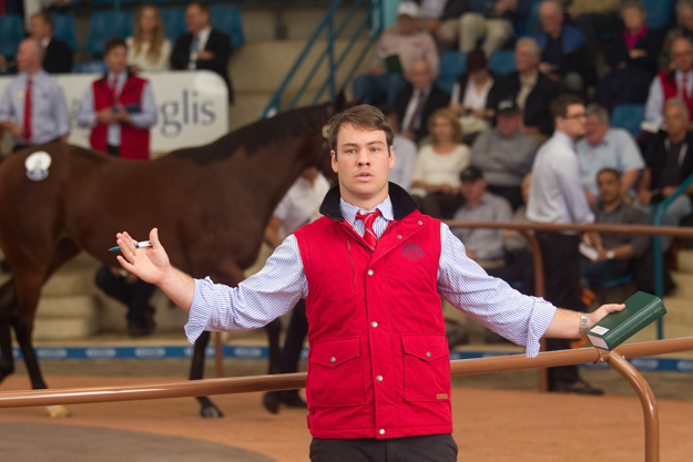 A bid spotter at the 2013 Easter Sale. Photo: William Inglis & Son.