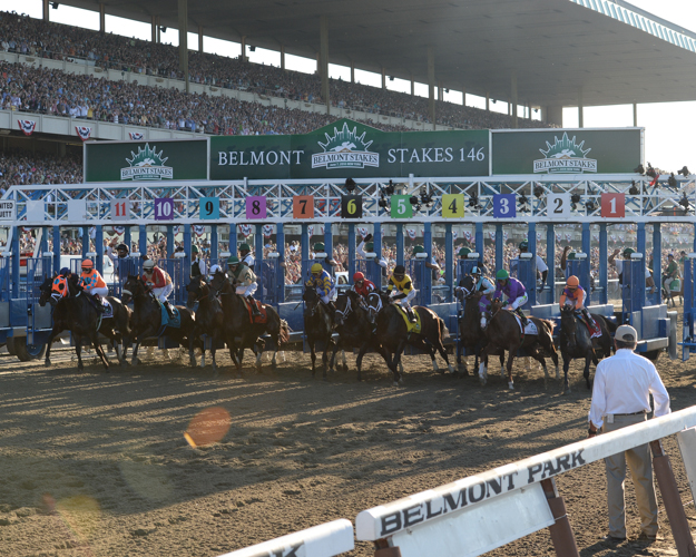 The start of the 2014 Belmont Stakes. Photo: NYRA/Chelsea Durand