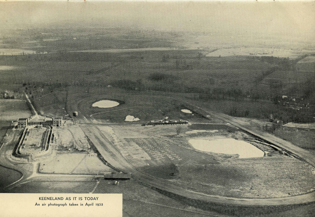 Aerial photo of Keeneland in April 1935. Photo: Keeneland.