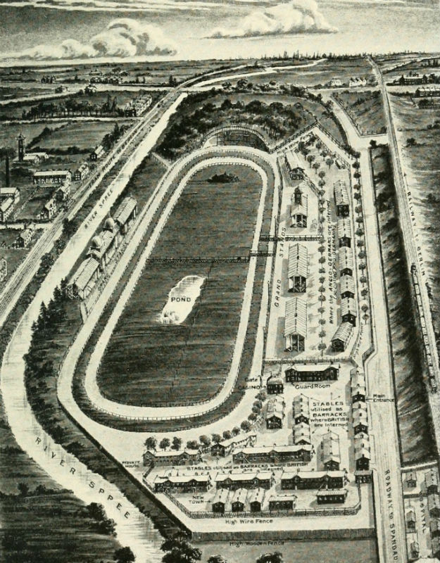 Layout of the Ruhleben camp.  Image courtesy Imperial War Museum