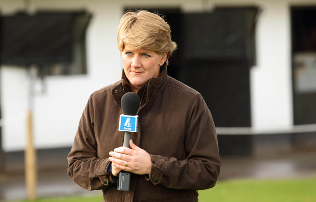 Clare Balding presenting for Channel 4 Racing. Photo: Matthew Webb/RacingFotos.com