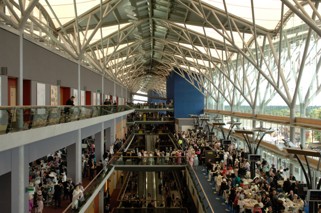 Interior view of Ascot's grandstand. Photo: David Cowlard.