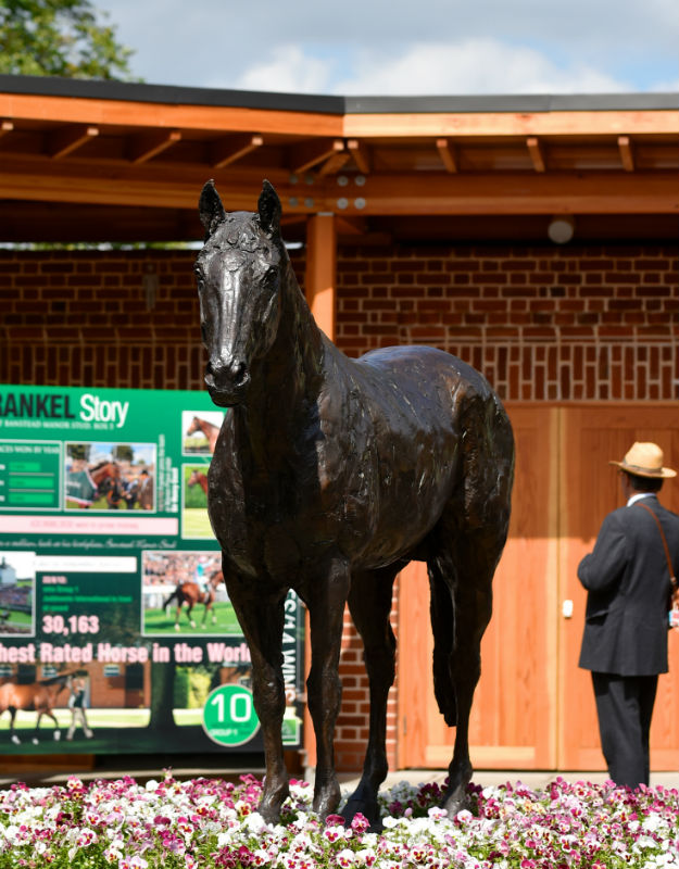 Sculptor Mark Coreth's rendering of Frankel at York, one of an edition of four.  Photo courtesy York Racecourse