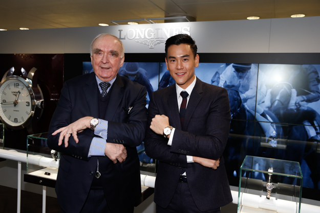 Longines President Walter von Känel and Eddie Peng, Longines ambassador, at the Longines Hong Kong International Races. Photo: Stefano Grasso.