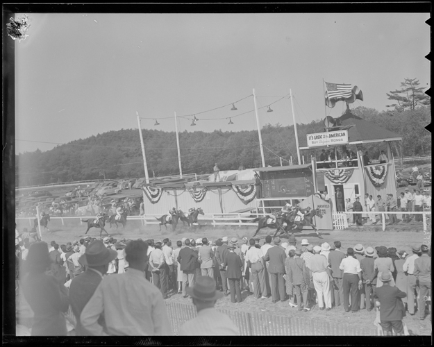 Marshfield Fair racetrack in 1941. Photo provided by the Boston Public Library.