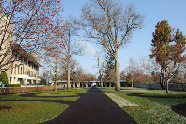 Keeneland paddock, view toward saddling stalls. Photo: Isabelle Taylor.