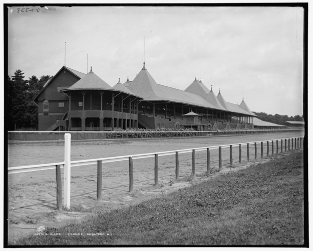 Saratoga Race Course circa 1902. Photo via the Library of Congress.