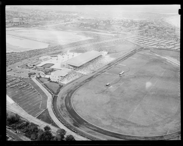 Suffolk Downs aerial shot circa 1935. Photo provided by the Boston Public Library.