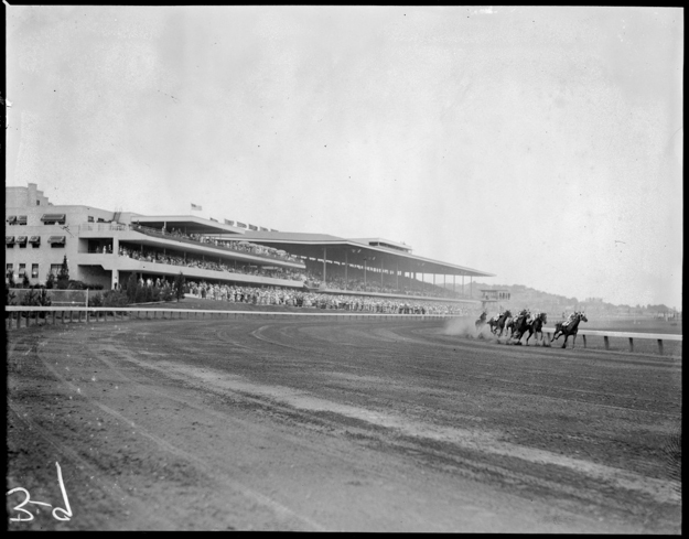 Suffolk Downs in the 1930s. Photo provided by the Boston Public Library.