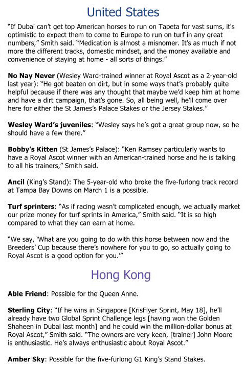 chart 2 possible non-european runners