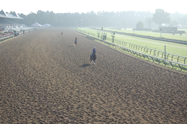 Morning training at Saratoga. Photo: Ashley Herriman.