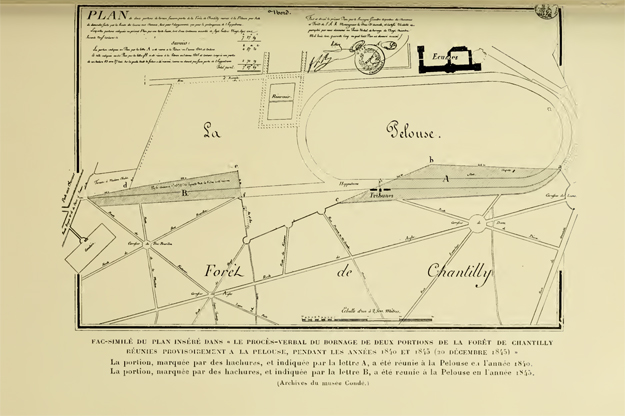 Chantilly Racecourse plan from 1845. Credit: Jean Stern. 