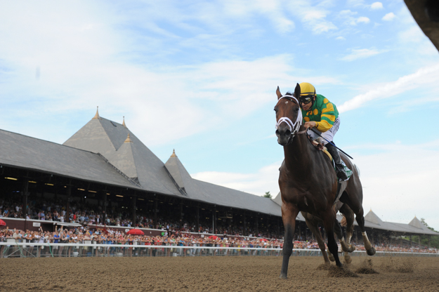 Palace Malice, seen here winning the 2013 G2 Jim Dandy, comes back to Saratoga this year for the Whitney. 