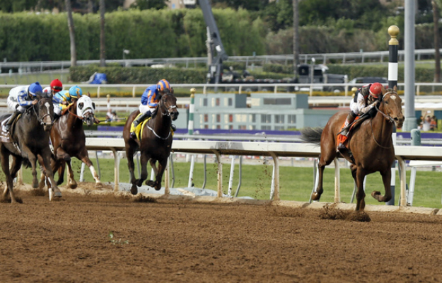 Texas Red winning the Juvenile last year. He missed the Triple Crown races because of a foot abscess. Photo: Frank Sorge/Racingfotos.com