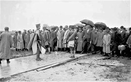 The day the horses in the first charged down the track - straight at a line of soldiers with bayonets