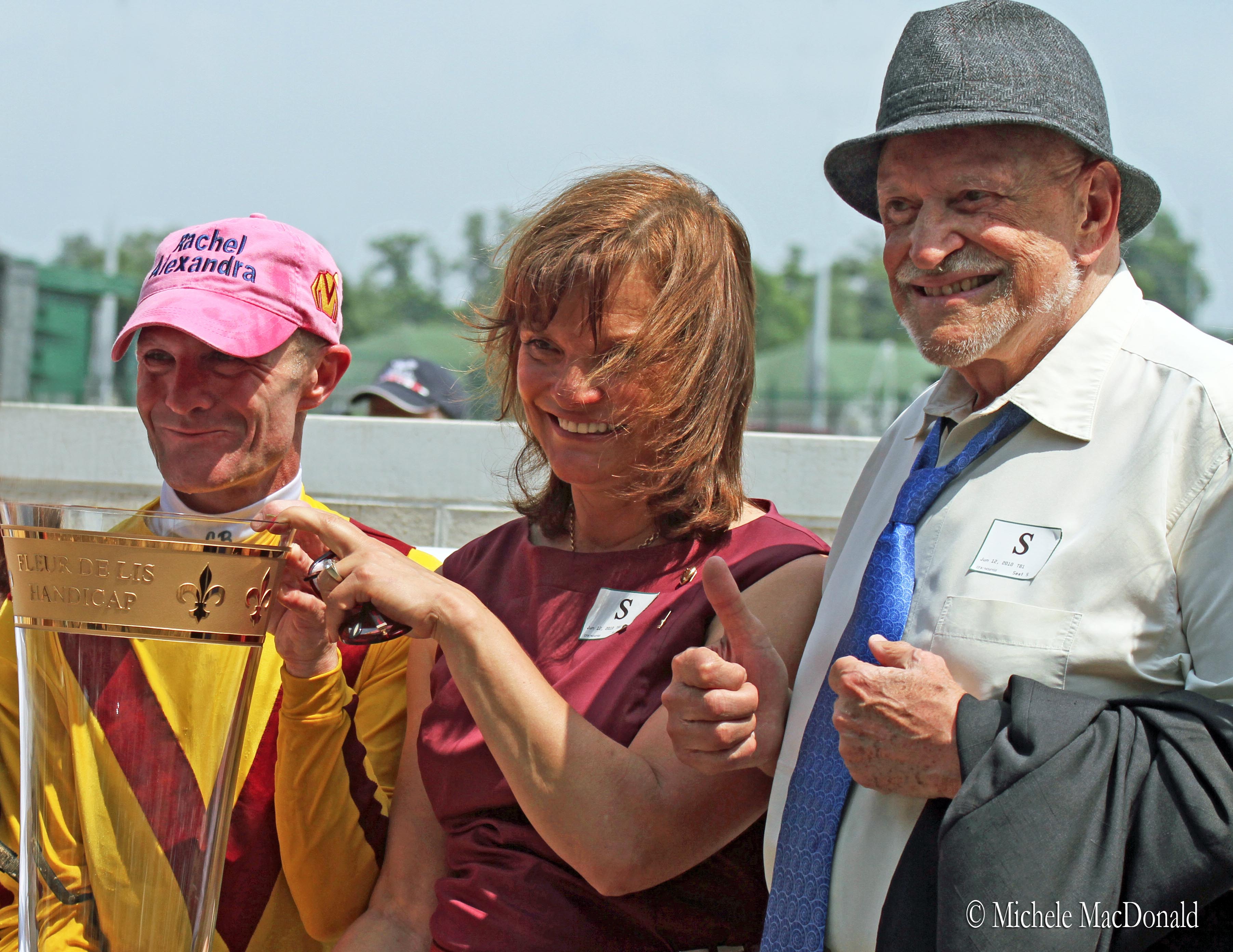 Glory days: Barbara Banke with Calvin Borel and Jess Jackson in 2010. Photo: Michele MacDonald