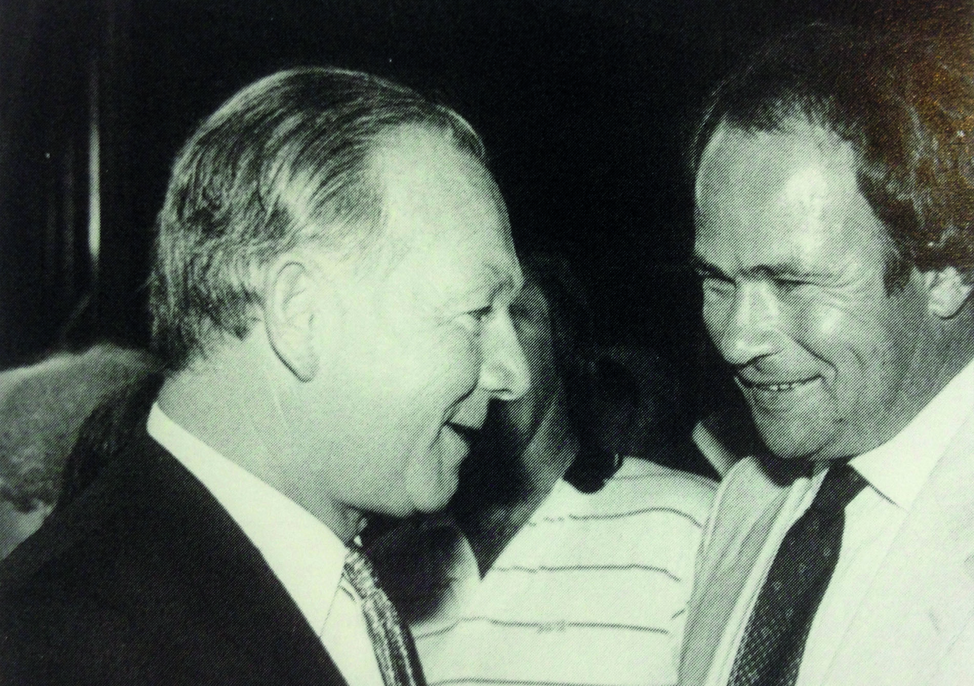 Heady days: Collins (right) with the late Robert Sangster. Photo: Blandfordbloodstock.com