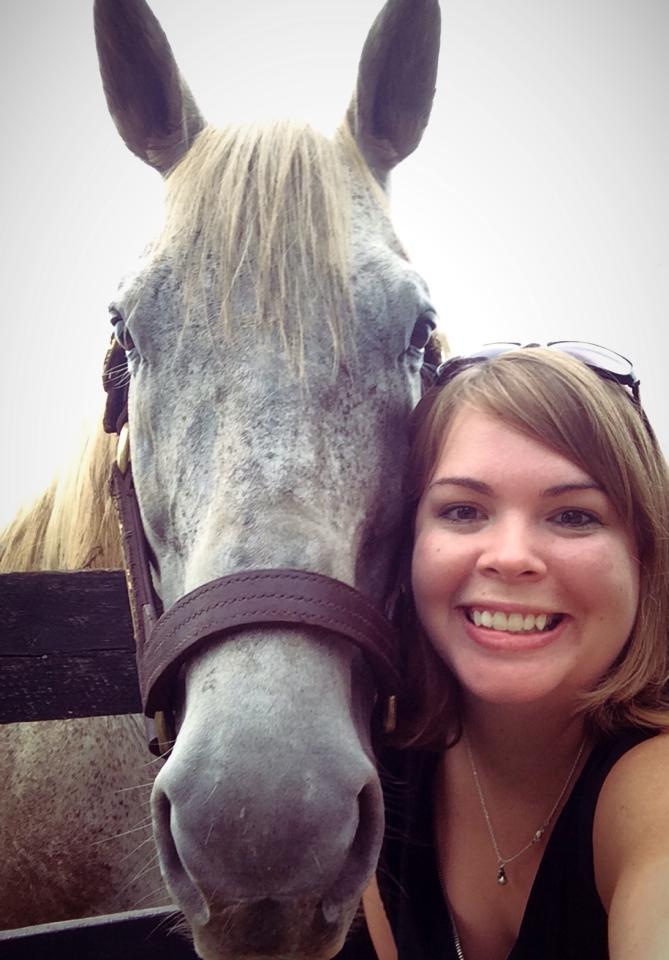 The author at Old Friends with the horse that started it all for her. Photo: Amanda Duckworth