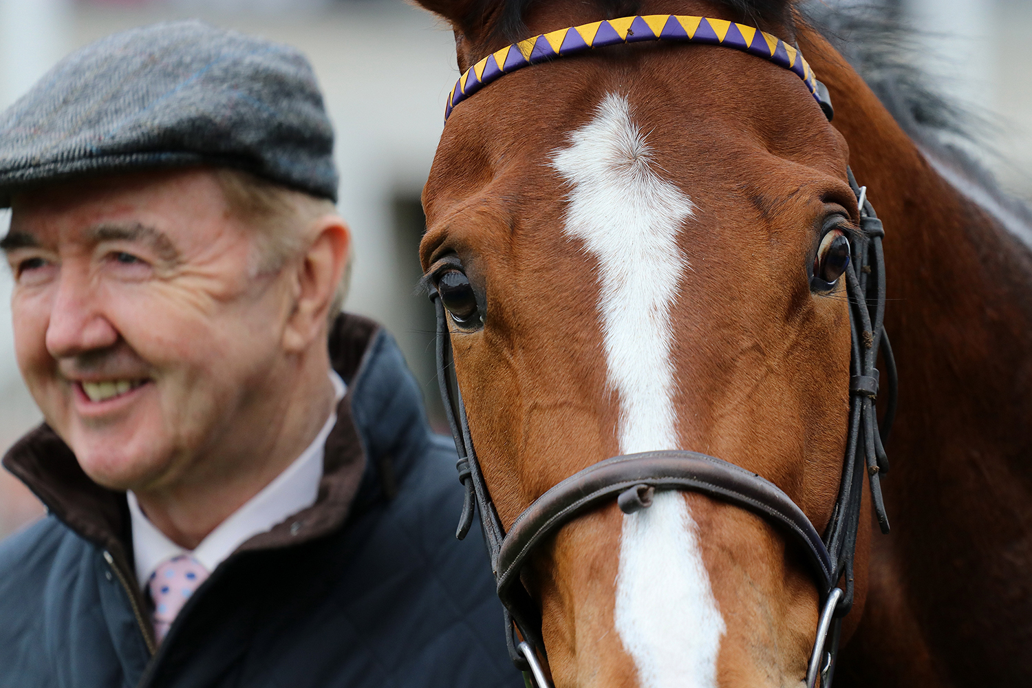 Ace of Diamonds poses with Dermot Weld after winning at Leopardstown on April 5th. Photo: David Betts