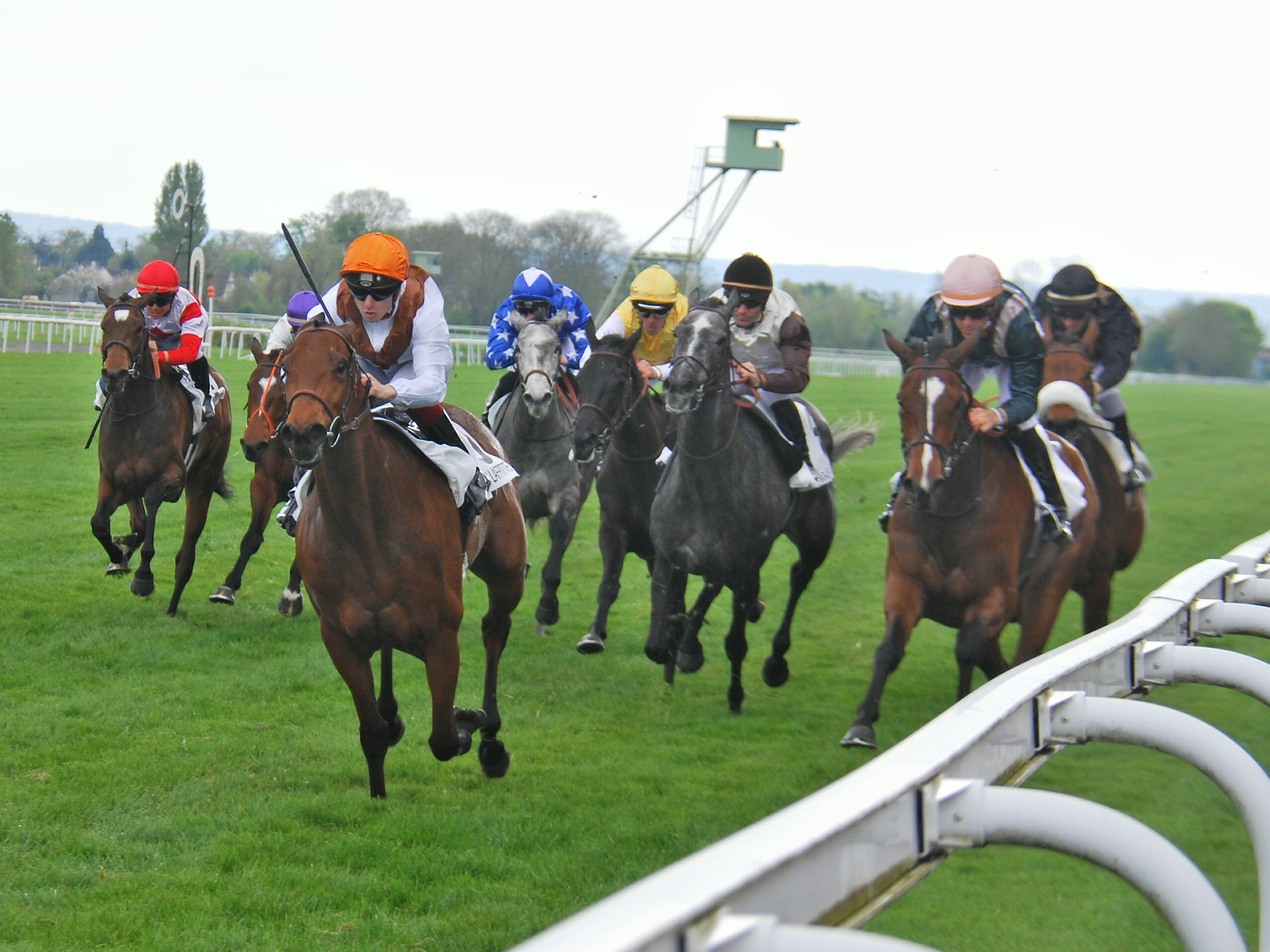 Andre Fabre’s Pouliches contender Via Ravenna (Vincent Cheminaud) winning the Prix Imprudence at Maisons-Laffitte. Photo: John Gilmore