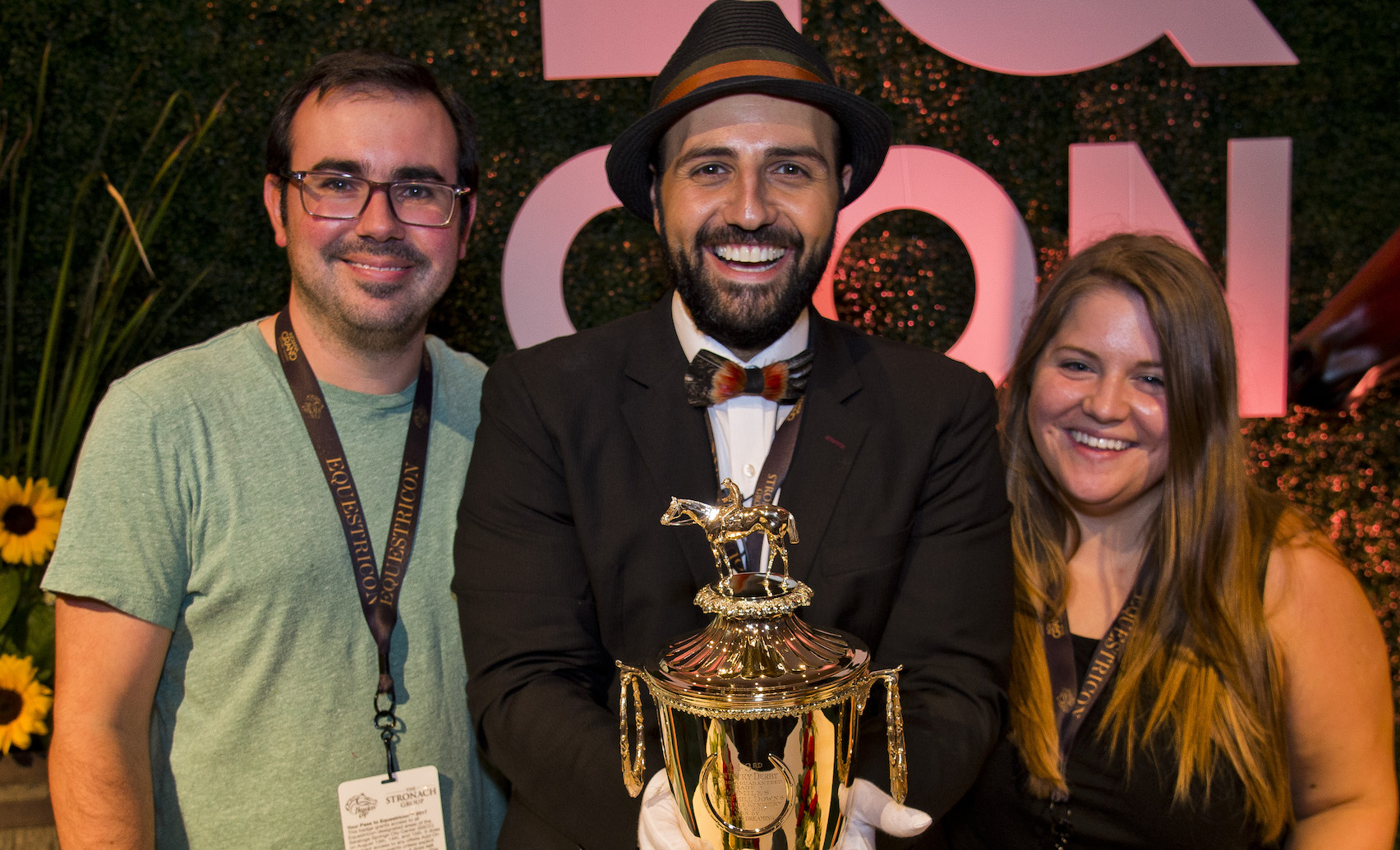 Equestricon organisers Justin Nicholson (left), Dan Tordjman and Kathryn Sharp. Photo: Eclipse Sportswire/Equestricon