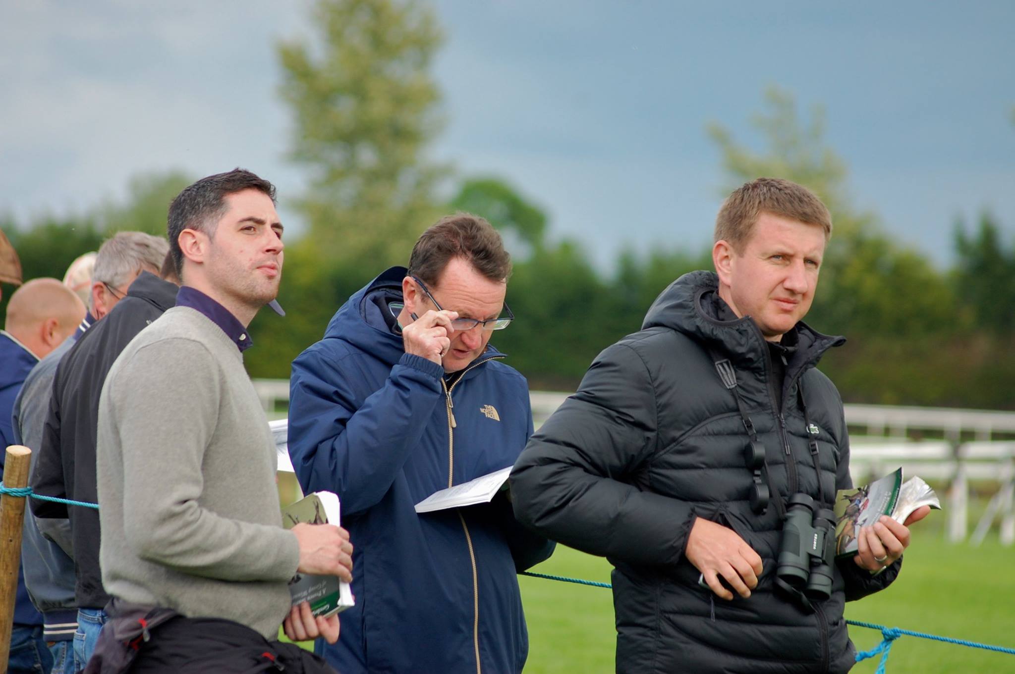 The team of BBA Ireland at Goresbridge, whose Eamon Reilly (centre) selected Landshark on behalf of E5 Racing. Photo: Amy Lynam