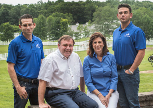 Tight-knit racing family: James and Tina Bond with sons Kevin (left) and Ryan