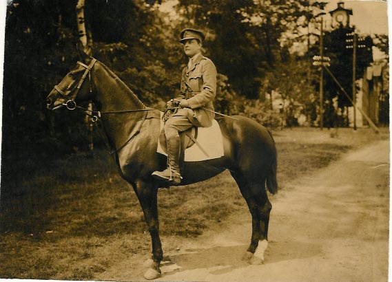 War hero Richard Johnson in uniform on horseback. The photo was provided by his granddaugher, Carolyn McCartney