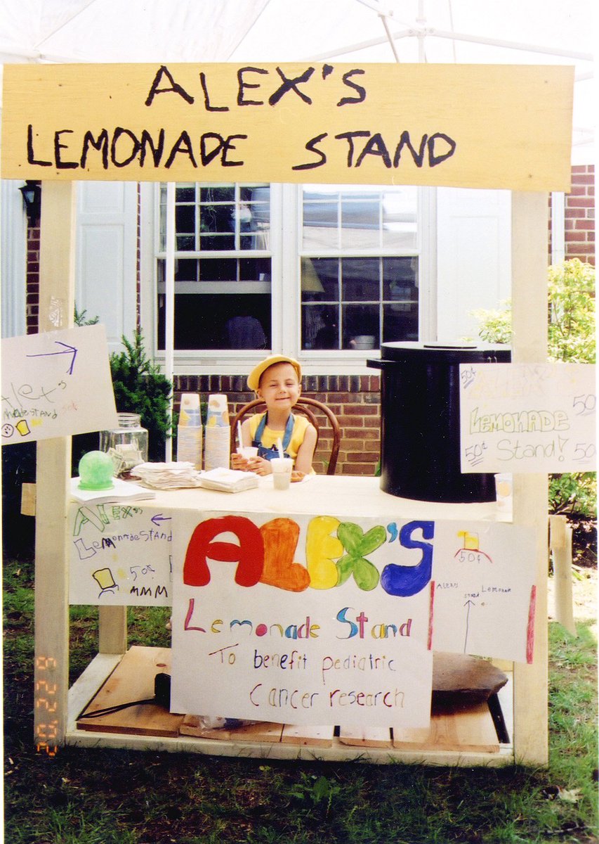 Alex Scott at her lemonade stand: her legacy goes on 