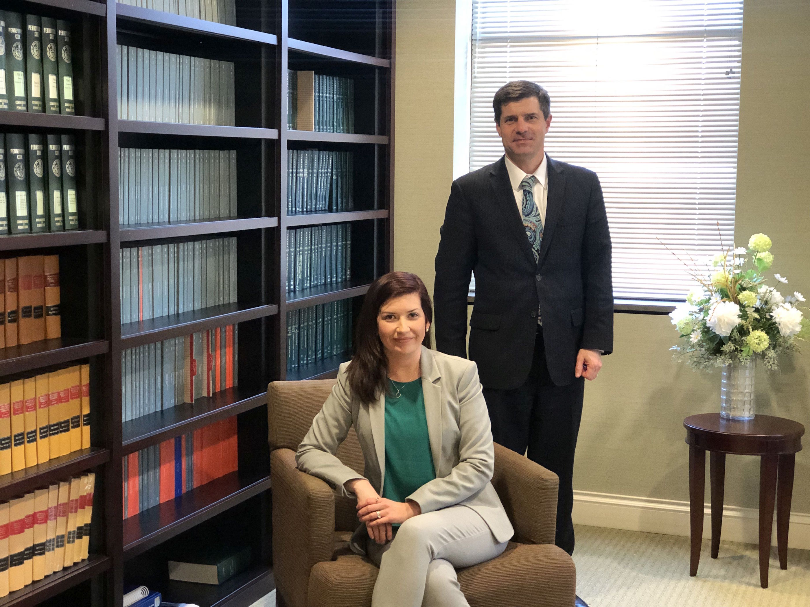 Top team: Pennsylvania Horse Racing Association president Pete Peterson and marketing director Ashley Eisenbeil