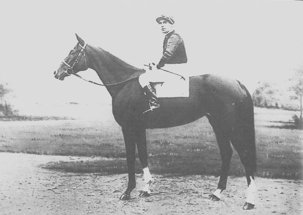 Marcel Boussac’s dual Arc winner Corrida, who was killed at stud during the Falaise Gap battle. The jockey is Charlie Elliott. Photo courtesy of Ostend racecourse