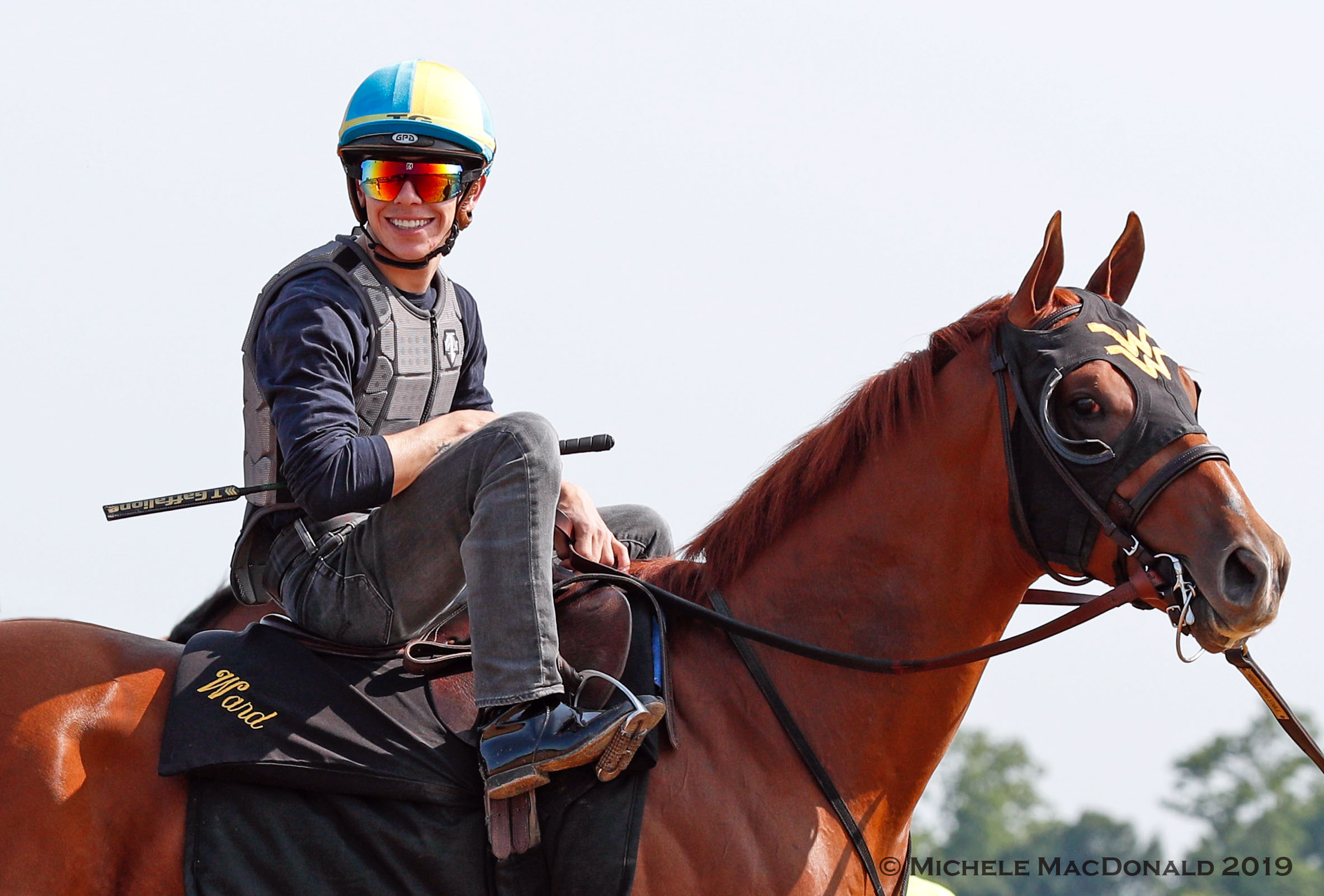 Gaffalione on the Wesley Ward juvenile Maven: “It looks to me like he [Gaffalione[  is on the freeway to success,” says Ward. Photo: Michele MacDonald