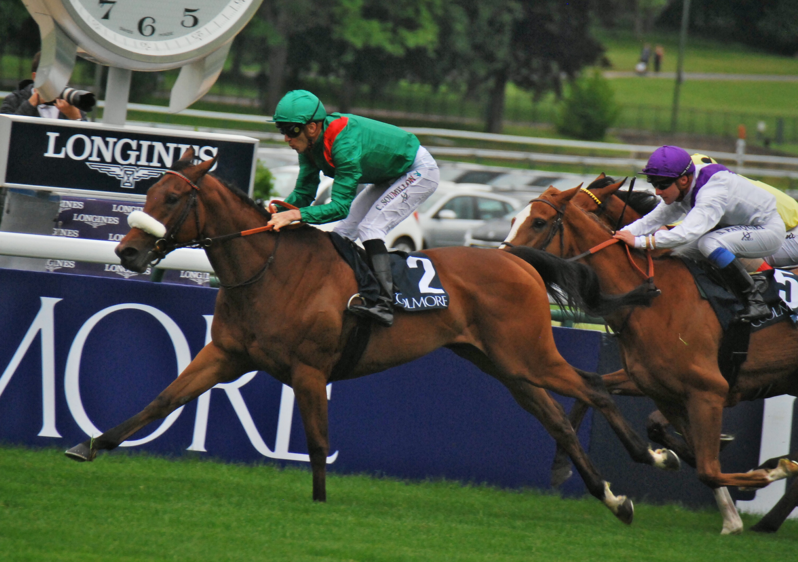 Impressive: likely Diane favourite Siyarafina (Christophe.Soumillon) winning the Coolmore Prix Saint Alary at ParisLongchamp last month. Photo: John Gilmore