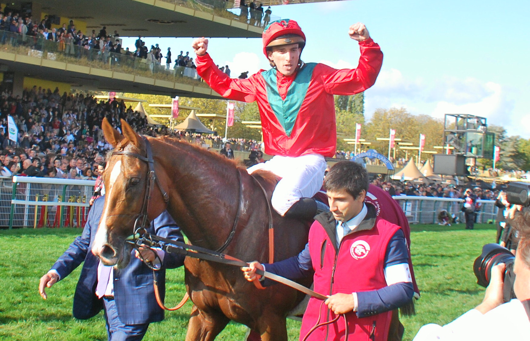 Arc heroes: Pierre-Charles Boudot’s triumph on Waldgeist last October was André Fabre’s eight victory in the race. Photo: John Gilmore