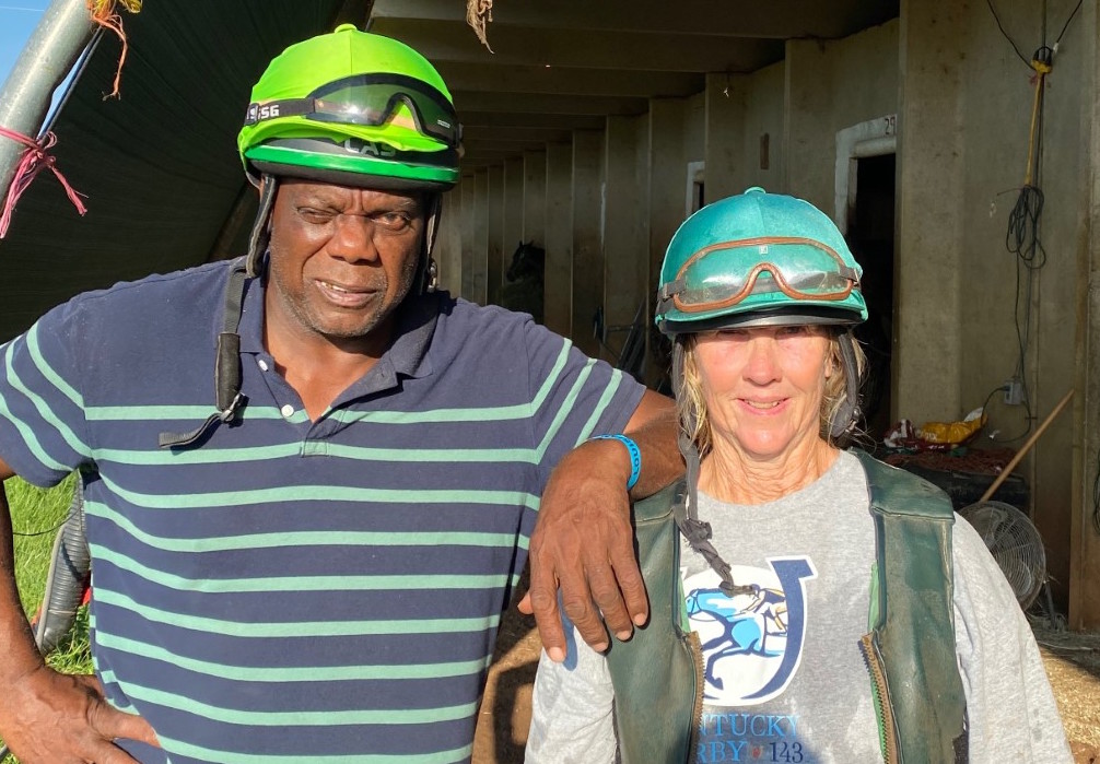 Deadeye and his partner, trainer Denise Schmidt