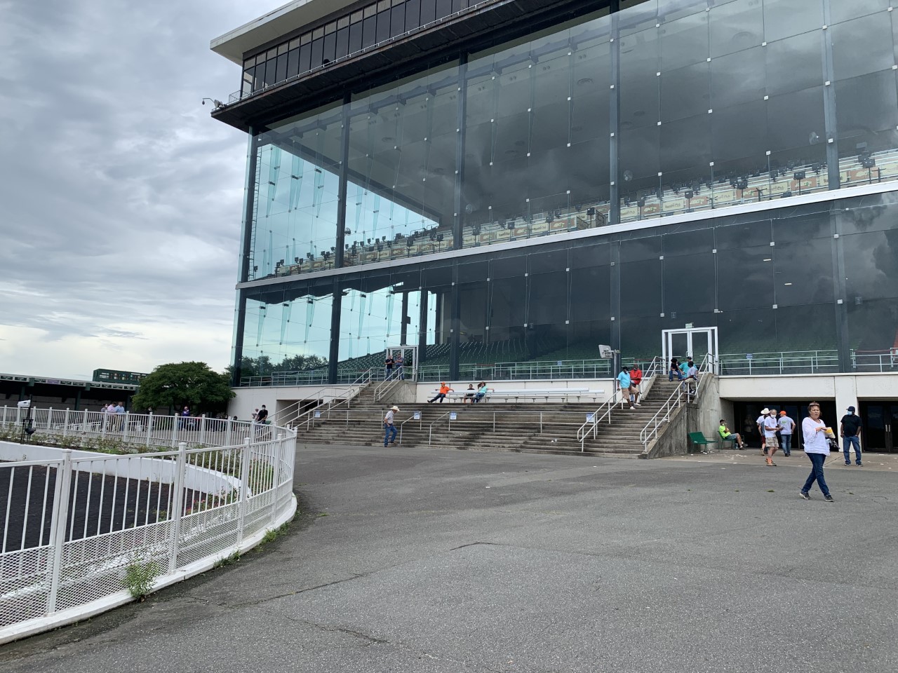 Louisiana Downs may be pretty small in reputation these days, but it is not small in size- it has a huge grandstand for a start