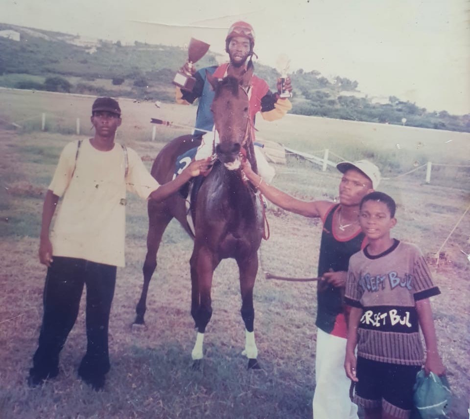 Hansen Richards was an early convert to horseracing: Here he is on the right, aged nine, at Cassada Gardens