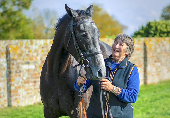 A ‘special horse’: Henrietta Knight with Burrow Seven in pre-training