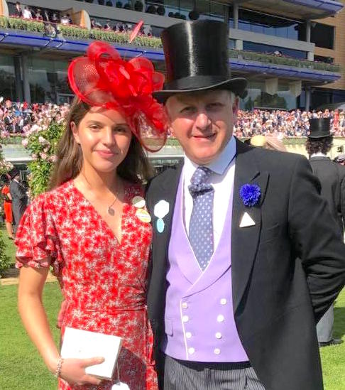 Adrian Beaumont with daughter Sophie at Royal Ascot