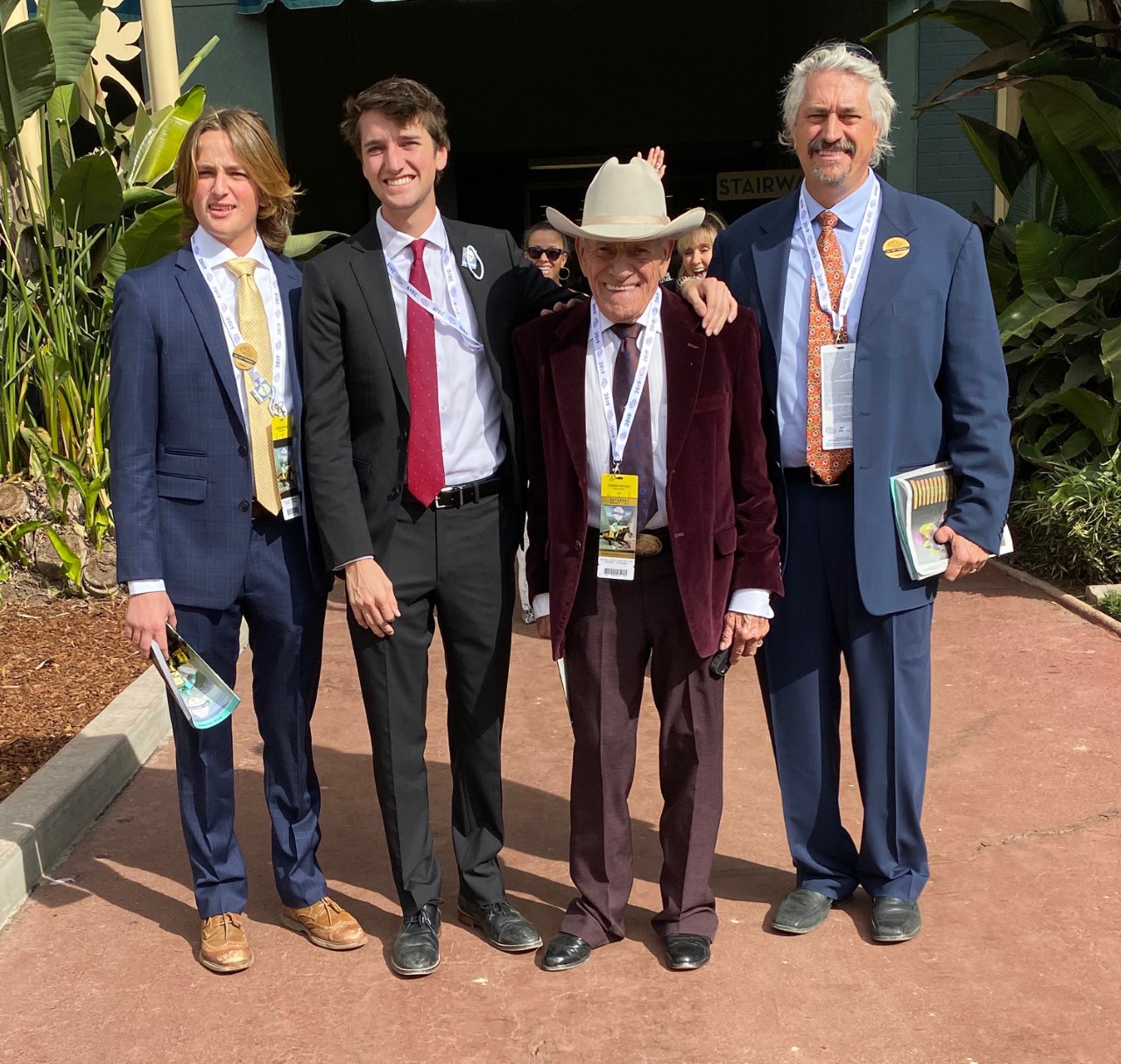 At the Breeders’ Cup: Steve Asmussen (right) with father Keith and sons Eric and Keith Jr