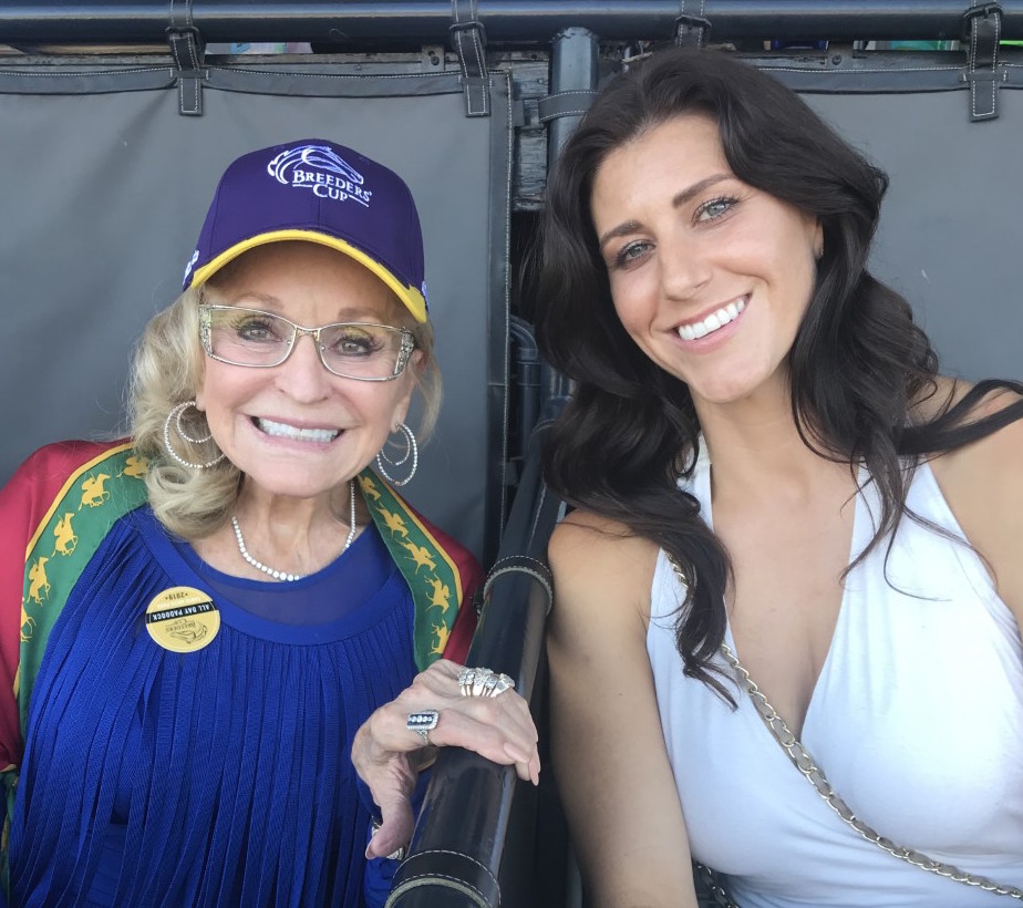 Marilyn Asmussen with Cash’s partner Erica at the Breeders’ Cup