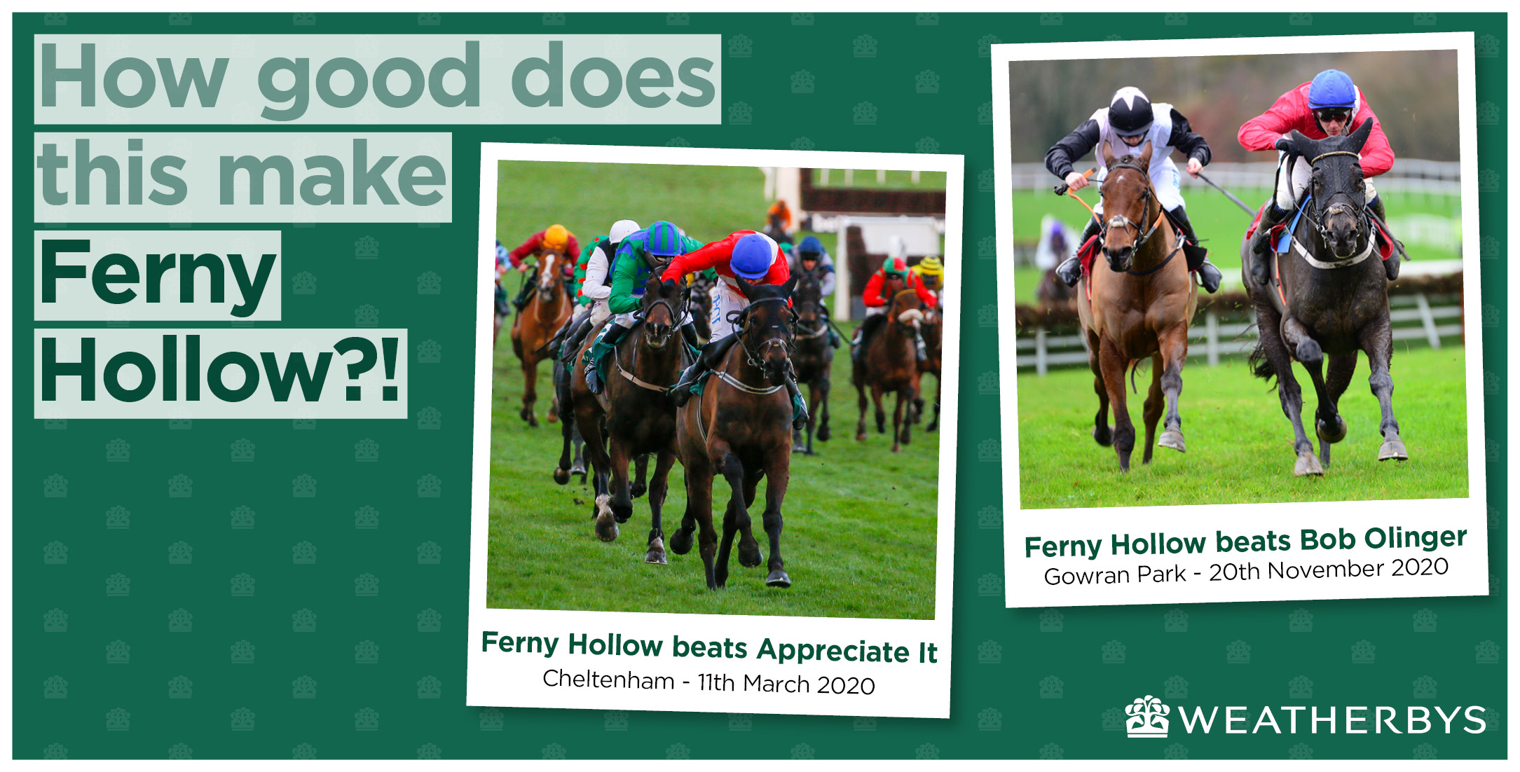 Making a point: The last two horses to finish second to Ferny Hollow both won Grade 1s at last week’s Cheltenham Festival