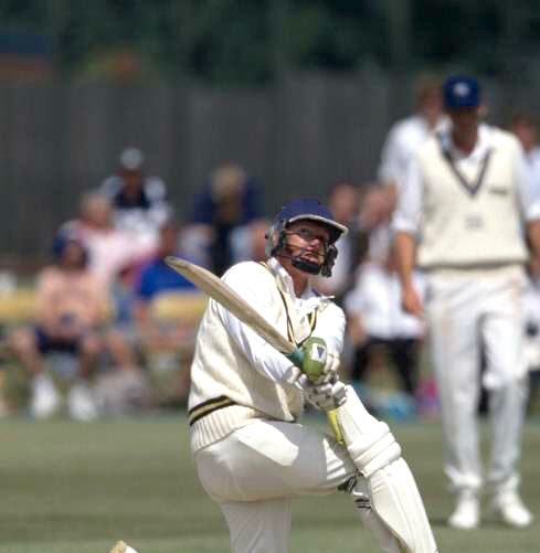 Sporting excellence: Andy Lloyd displaying his prowess with the bat during his cricket career