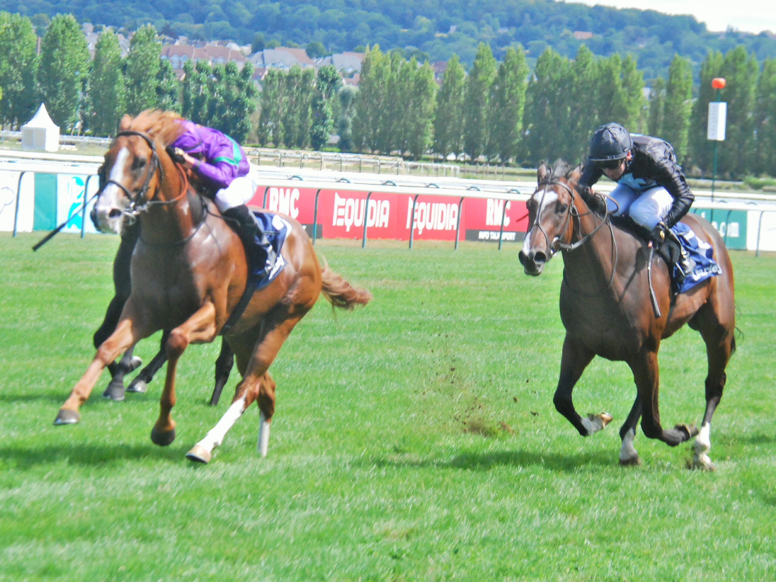 Hunscote Stud’s Cairn Gorm (Tom Marquand) wins the G3 Prix Cabourg at Deauville  last August. Photo: John Gilmore