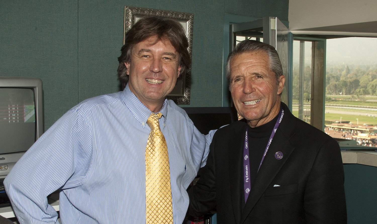 Superstars together: Trevor Denman with legendary South African golfer - and racehorse breeder - Gary Player. Benoit photo